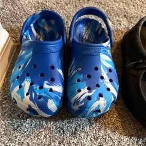 CROCS Kids Blue and White Water Shoes